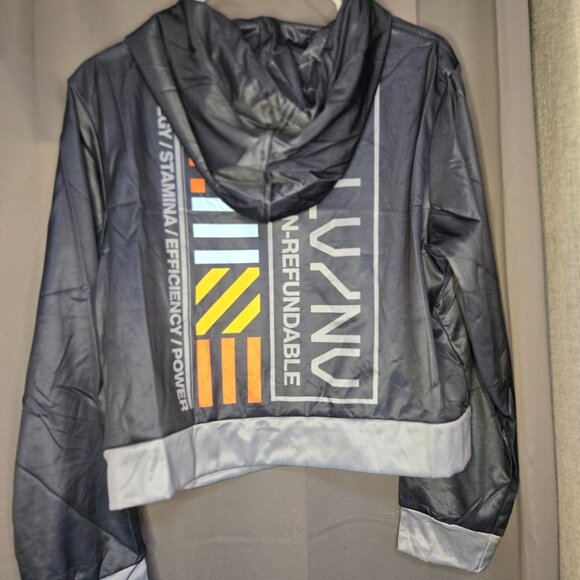 Ubix Now Women's UFC Graphic Crop Hoodie Pullover Black Women's XL New w/o Tags - Picture 6 of 14